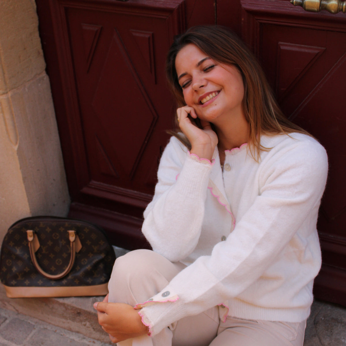 Cardigan Le nuage rosé